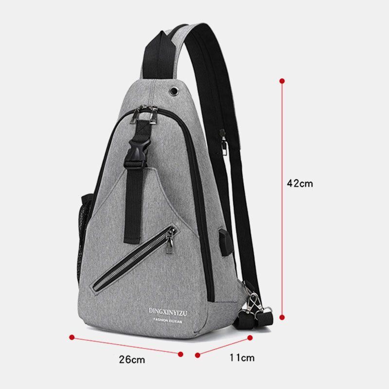 Miesten Monitoimilaitteet Vedenpitävät Usb-ladattavat Kuulokeaukot Rintalaukut Reppu Olkalaukku Crossbody Laukut