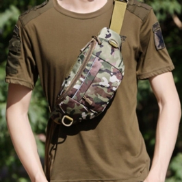Miesten Naamiointi Multi-carry Tactical Travel Urheilu Vyötärölaukku Olkalaukku Rintalaukku