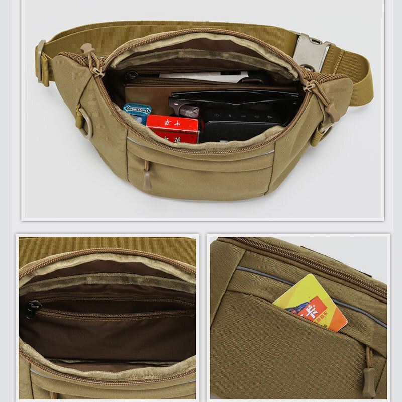 Miesten Naamiointi Multi-carry Tactical Travel Urheilu Vyötärölaukku Olkalaukku Rintalaukku