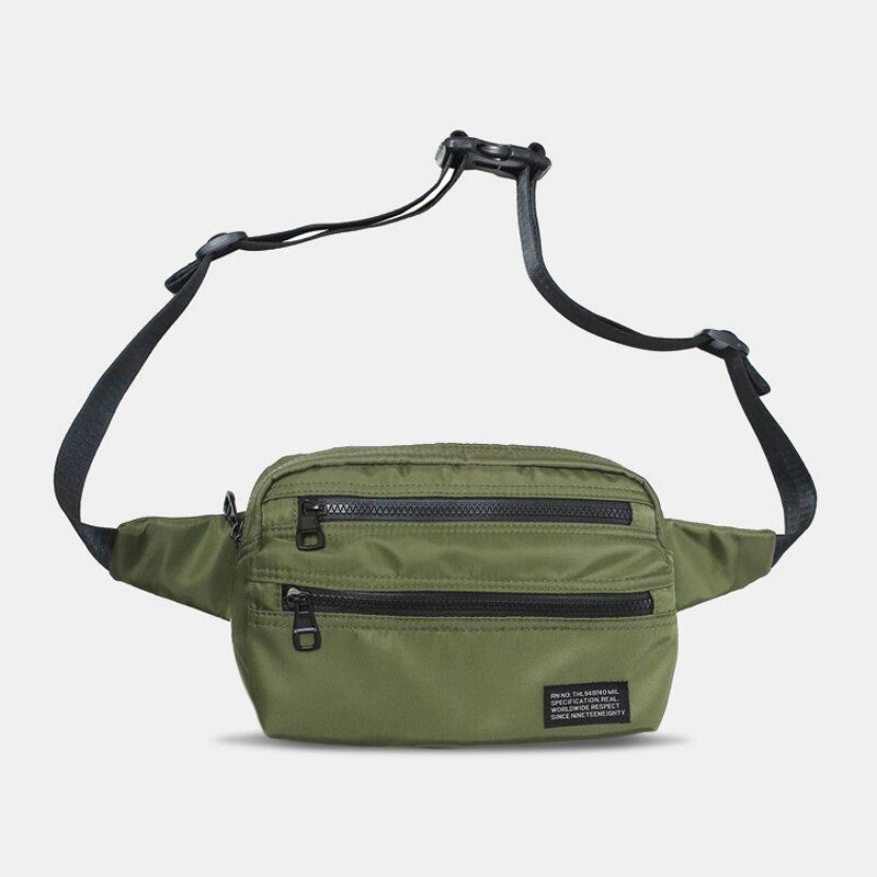 Miesten Nailon Kevyt Rento Vedenpitävä Kulutusta Kestävä Rintalaukku Crossbody Laukku Olkalaukku