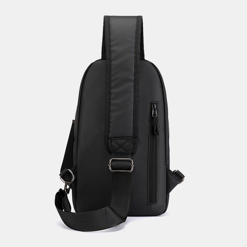 Miesten Nylon Kuulokeaukko Vedenpitävä Outdoor Crossbody Laukku Rintalaukku Sling Bag