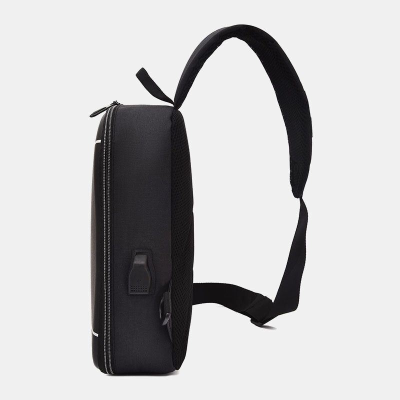 Miesten Nylon Usb-lataus Casual Outdoor Lyhyt Rintalaukku Olkalaukku