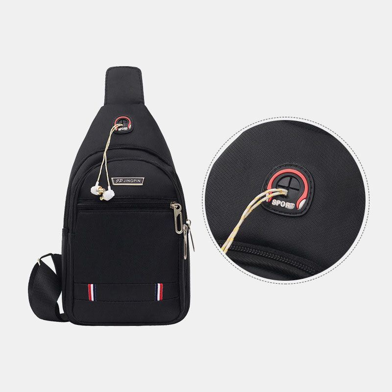 Miesten Nylon Vedenpitävä Muoti Rento Outdoor Rintalaukku Crossbody Bag
