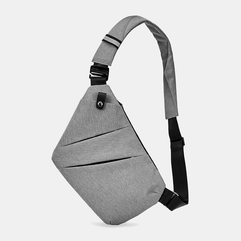 Miesten Ohut Varkaudenesto Rintalaukku Monitoiminen Monitaskuinen Vedenpitävä Crossbody Bag -laukku