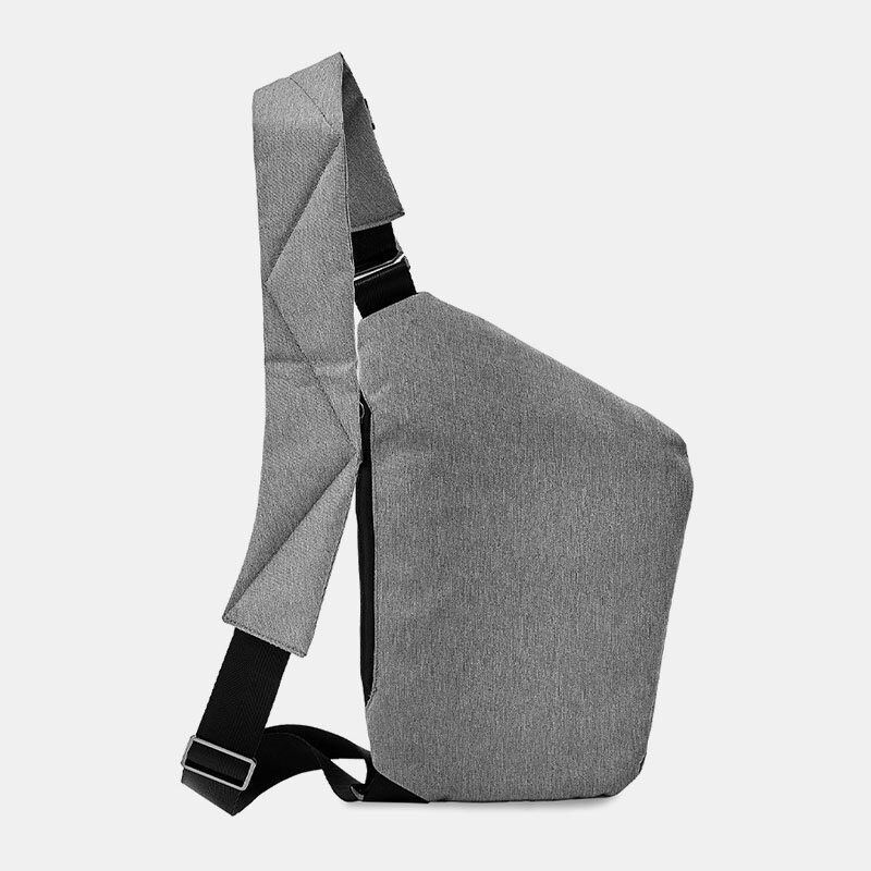 Miesten Ohut Varkaudenesto Rintalaukku Monitoiminen Monitaskuinen Vedenpitävä Crossbody Bag -laukku