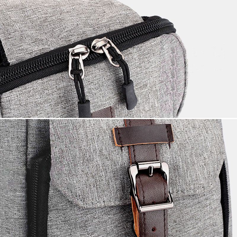 Miesten Oxford Casual Kulutusta Kestävä Monitoiminen Usb-latauspussi Crossbody-laukku