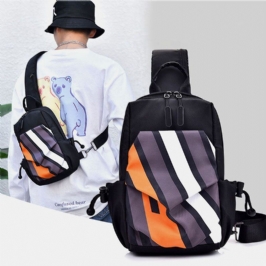 Miesten Oxford Cloth Casual Fashion Vedenpitävä Ulkosäilytys Rintalaukku Crossbody Laukku