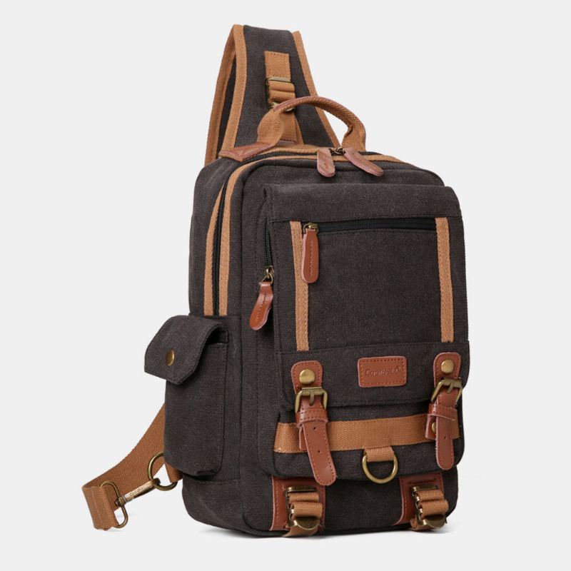 Miesten Oxford Monitaskuinen Vedenpitävä Rintalaukku Ulkoilu Monitoiminen Varkaudenesto Crossbody Laukku