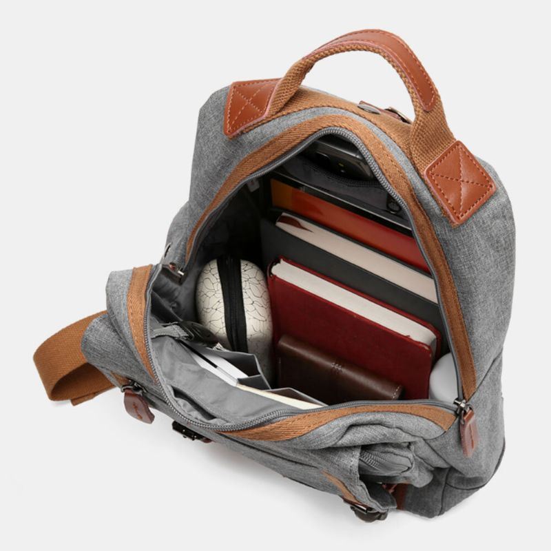 Miesten Oxford Monitaskuinen Vedenpitävä Rintalaukku Ulkoilu Monitoiminen Varkaudenesto Crossbody Laukku