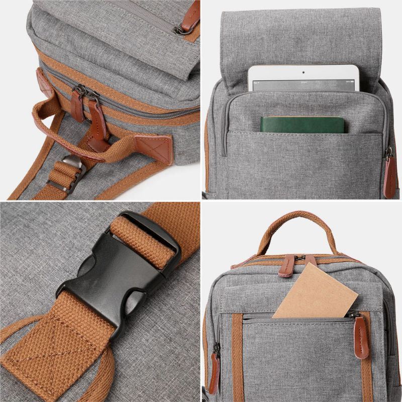 Miesten Oxford Monitaskuinen Vedenpitävä Rintalaukku Ulkoilu Monitoiminen Varkaudenesto Crossbody Laukku