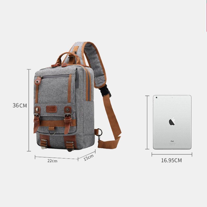 Miesten Oxford Monitaskuinen Vedenpitävä Rintalaukku Ulkoilu Monitoiminen Varkaudenesto Crossbody Laukku