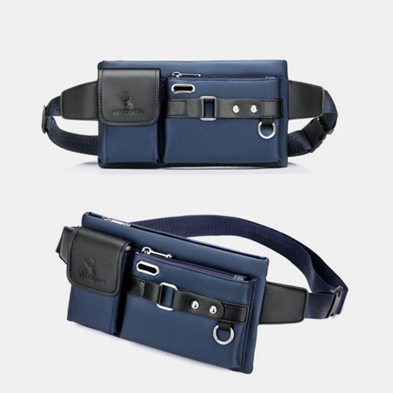Miesten Oxford Monitoiminen Vedenpitävä Kuulokeaukko Design Rintalaukku Vyötärölaukku Rento Muoti 6.5 Tuuman Puhelinlaukku Crossbody Laukut