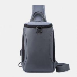 Miesten Oxford Usb-lataus Varkaudenesto Rintalaukku Monipuolinen Suuri Tilavuus Vedenpitävä Heijastinnauha Suunniteltu Crossbody Laukut