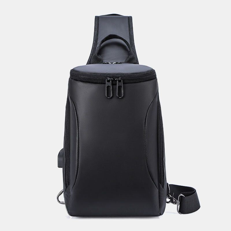Miesten Oxford Usb-lataus Varkaudenesto Rintalaukku Monipuolinen Suuri Tilavuus Vedenpitävä Heijastinnauha Suunniteltu Crossbody Laukut