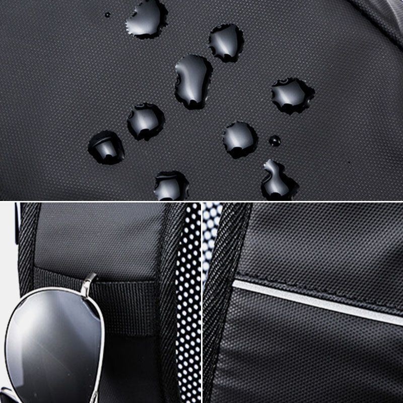 Miesten Oxford Usb-lataus Varkaudenesto Rintalaukku Monipuolinen Suuri Tilavuus Vedenpitävä Heijastinnauha Suunniteltu Crossbody Laukut