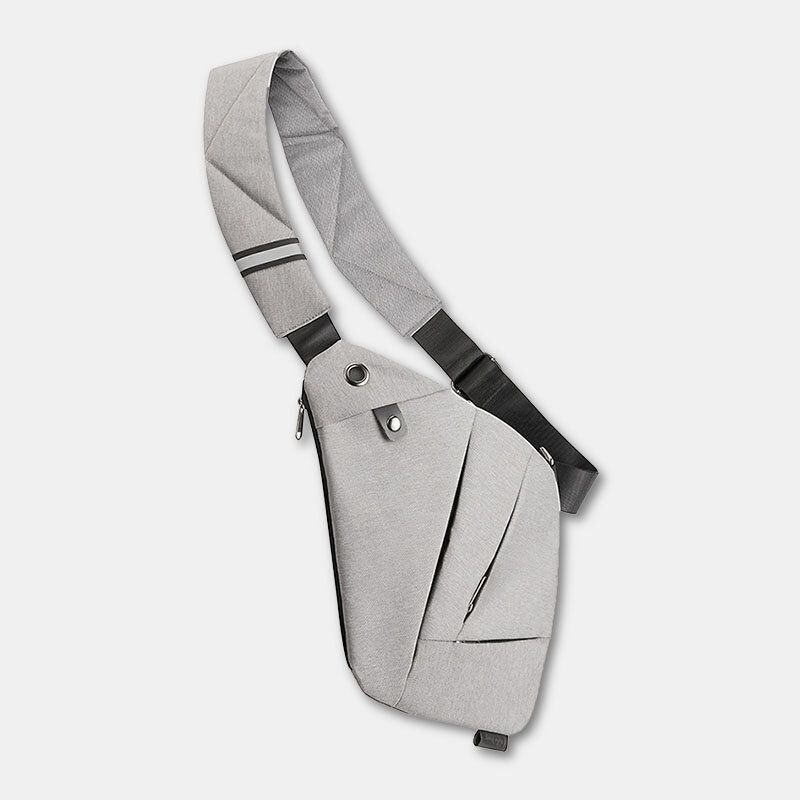 Miesten Polyesteri Vedenpitävä Monitaskuinen Rintalaukku Monitoiminen Kuulokeaukko Design Crossbody Laukku Sling Bag