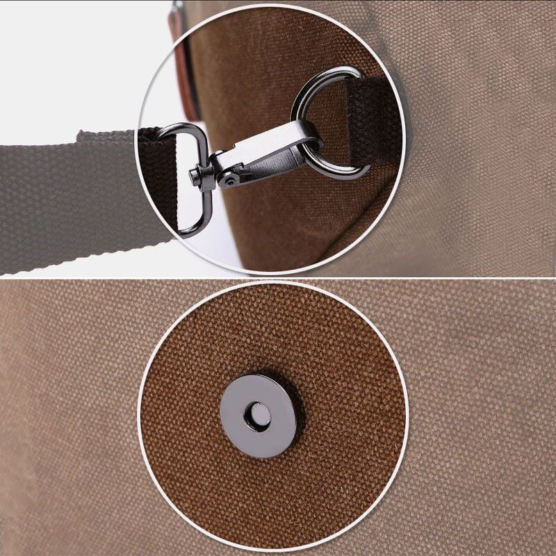 Miesten Retro Canvas Suuren Kapasiteetin Rintalaukku Vapaa-ajan Kulumista Kestävä Vedenpitävä Crossbody Laukku Olkalaukku