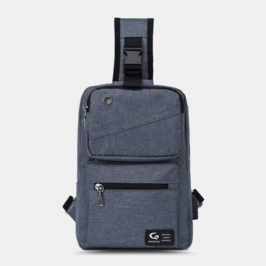 Miesten Suuren Kapasiteetin Usb-ladattava Reikä Kuulokkeiden Reikä Vedenpitävä Rintalaukut Olkalaukku Crossbody Laukut