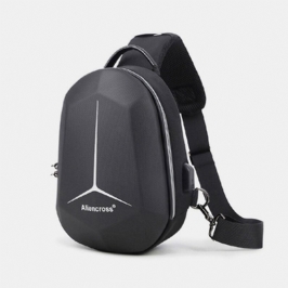 Miesten Suuren Kapasiteetin Usb-lataus Monikerroksinen Vedenpitävä Crossbody Laukku Rintalaukku Sling Bag