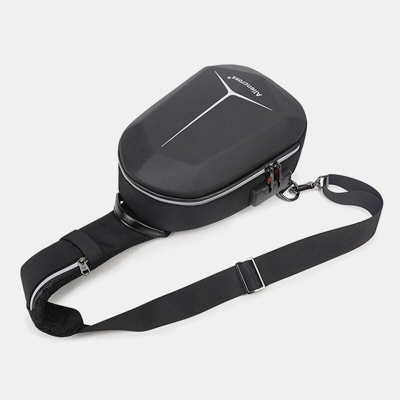 Miesten Suuren Kapasiteetin Usb-lataus Monikerroksinen Vedenpitävä Crossbody Laukku Rintalaukku Sling Bag