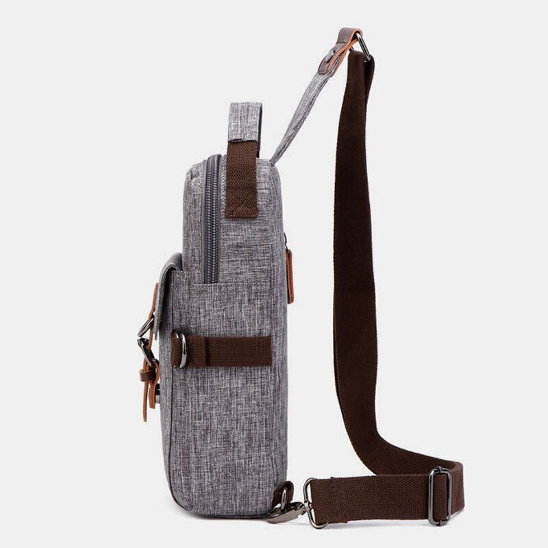 Miesten Suuri Tilavuus Vedenpitävä Varkaudenesto Ulkokäyttöön Rento Crossbody Laukut Rintalaukku Olkalaukku
