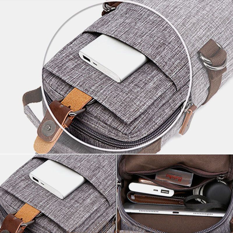 Miesten Suuri Tilavuus Vedenpitävä Varkaudenesto Ulkokäyttöön Rento Crossbody Laukut Rintalaukku Olkalaukku