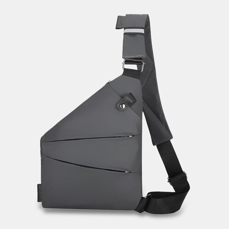 Miesten Tekonahkainen Monitaskuinen Vedenpitävä Rintalaukku Crossbody-laukku