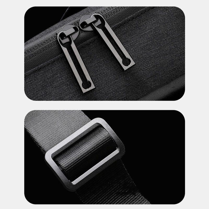 Miesten Unisex Classic 3d Rombus Design Usb-latausrintalaukku Monitaskuinen Vedenpitävä Puettava All-match Täystekstuuri Crossbody Laukut