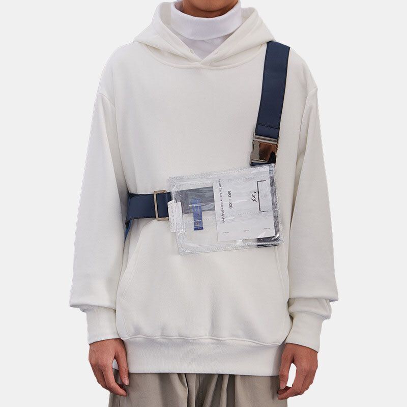 Miesten Unisex Vedenpitävä Pvc Muoti Läpinäkyvä Olkahihna Rintalaukku Crossbody Laukku