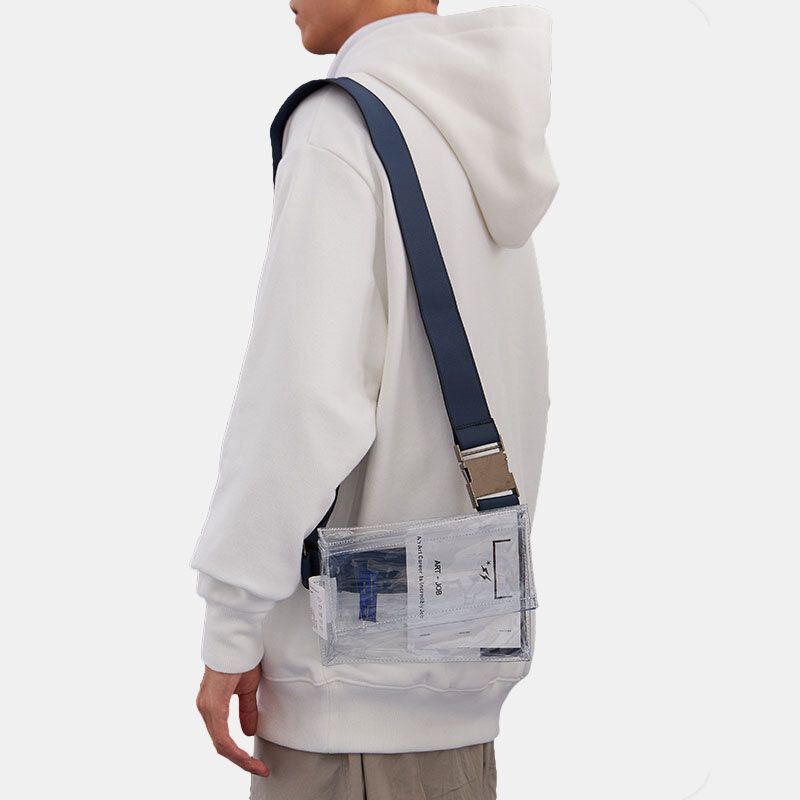 Miesten Unisex Vedenpitävä Pvc Muoti Läpinäkyvä Olkahihna Rintalaukku Crossbody Laukku