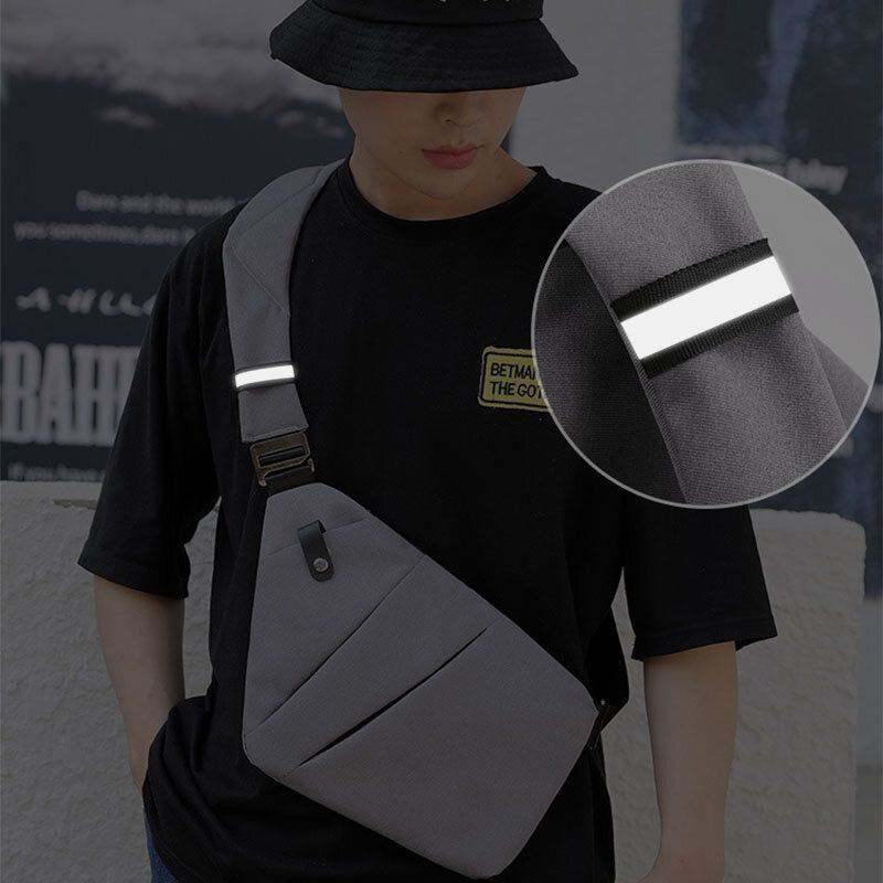 Miesten Valoisa Oxford Monitaskuinen Suuri Kapasiteetti Varkaudenesto Vedenpitävä Crossbody Laukku Rintalaukku Kantolaukku