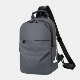 Miesten Vedenpitävä Yritys Rento Kiinteä Kuulokeaukko Reppu Crossbody Bag Rintalaukku Miehille