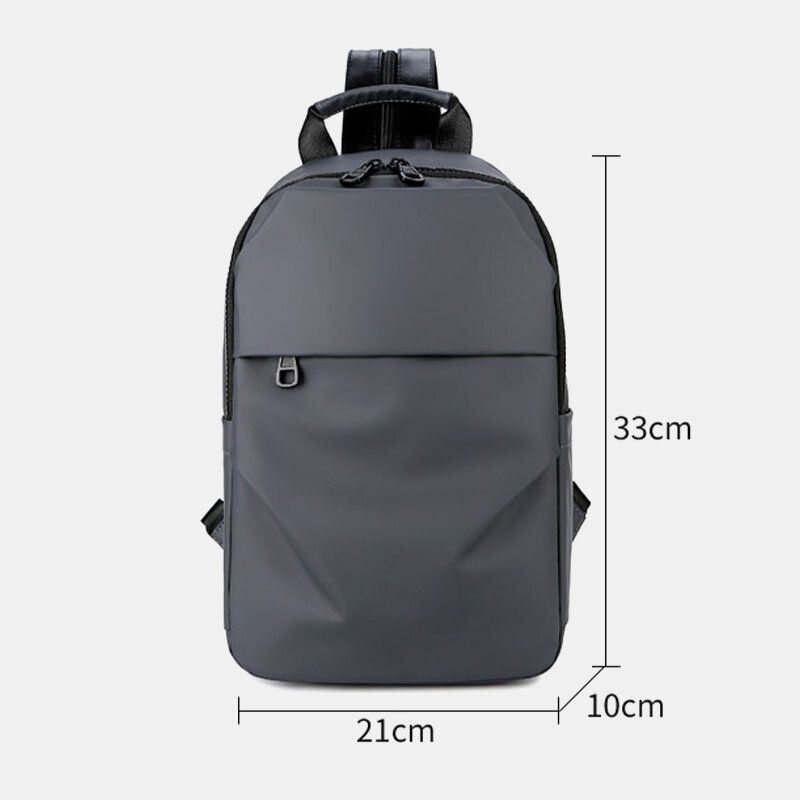 Miesten Vedenpitävä Yritys Rento Kiinteä Kuulokeaukko Reppu Crossbody Bag Rintalaukku Miehille