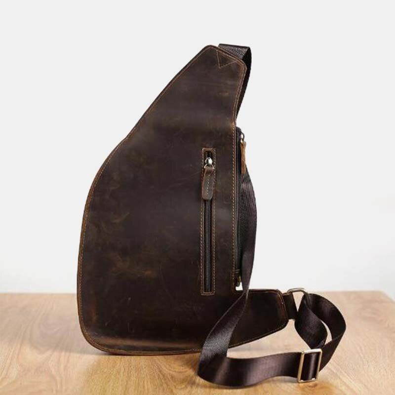 Miesten Vintage Stitch Detail Magneettinen Nappitasku Monitoiminen Rintalaukku Takaosa Varkaudenesto Vetoketjutasku Crossbody Laukut Olkalaukku