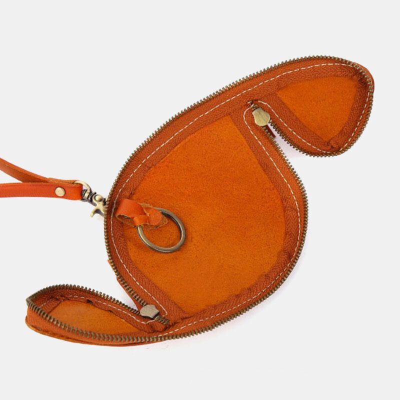 Miesten Aito Nahka Yksivärinen Soikea Vetoketju Retro Avainkotelo Korttikotelo Kytkinlaukut