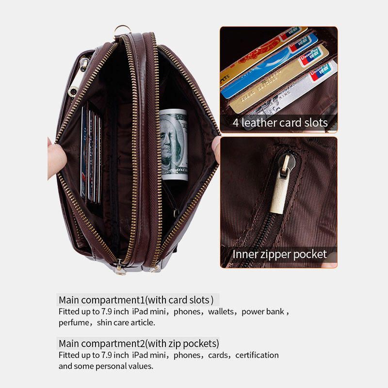 Miesten Aitoa Nahkaa Olevat Kytkimet Laukut Pieni Puhelinlaukku Korttikotelo Business Bag