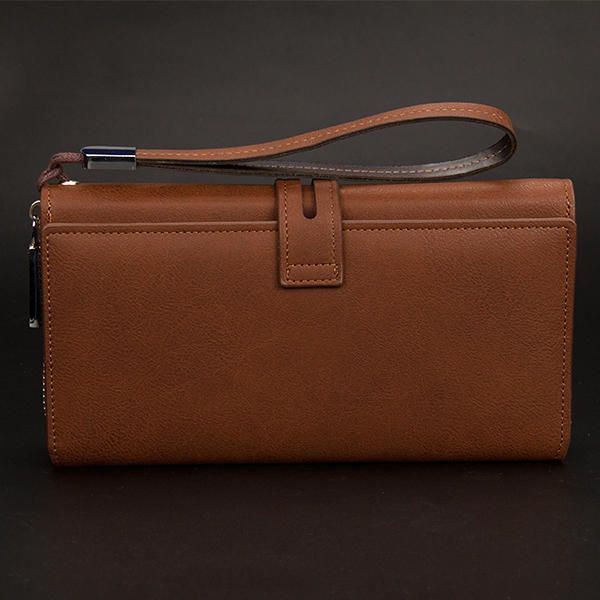 Miesten Business Clutches Laukku Vintage Pitkä Kukkaro 16 Korttipaikkaa Korttipidike Rannekäsilaukku
