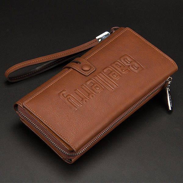 Miesten Business Clutches Laukku Vintage Pitkä Kukkaro 16 Korttipaikkaa Korttipidike Rannekäsilaukku
