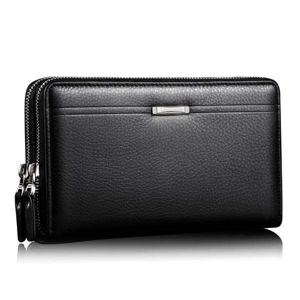 Miesten Clutch Wallet Vedenpitävä Business Long Vetoketjullinen Lompakon Puhelinteline