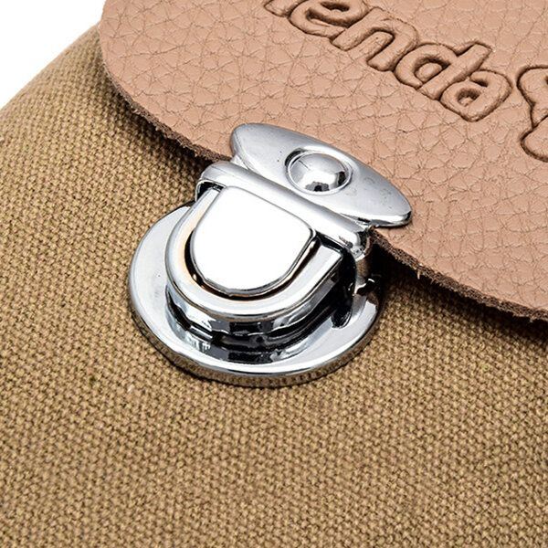 Miesten Kangas- Ja Nahkavyö Puhelinlaukku Vyötärölaukku Crossbody-laukku 5.5 Tuuman Puhelimille