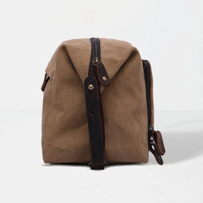 Miesten Kangas Suuri Kapasiteetti Vedenpitävä Kulutusta Kestävä Vintage Clutch Laukut Pesulaukut Kosmetiikkalaukku