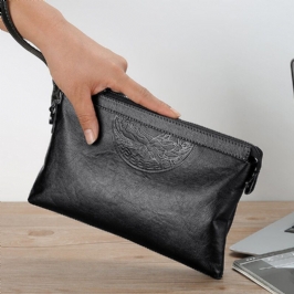 Miesten Keinonahka Suuri Tilavuus Casual Business 6.5 Tuuman Puhelinlaukku Kytkinlaukku Vyötärönauhalla