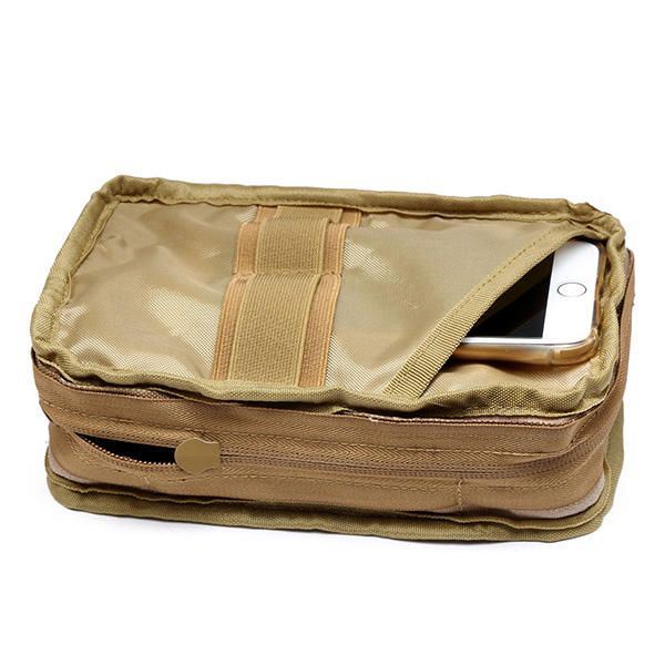 Miesten Nylon Vedenpitävä Kevyt Toiminnallinen Ulkoilu Puhelimen Laukku Toolkit Clutch Laukut
