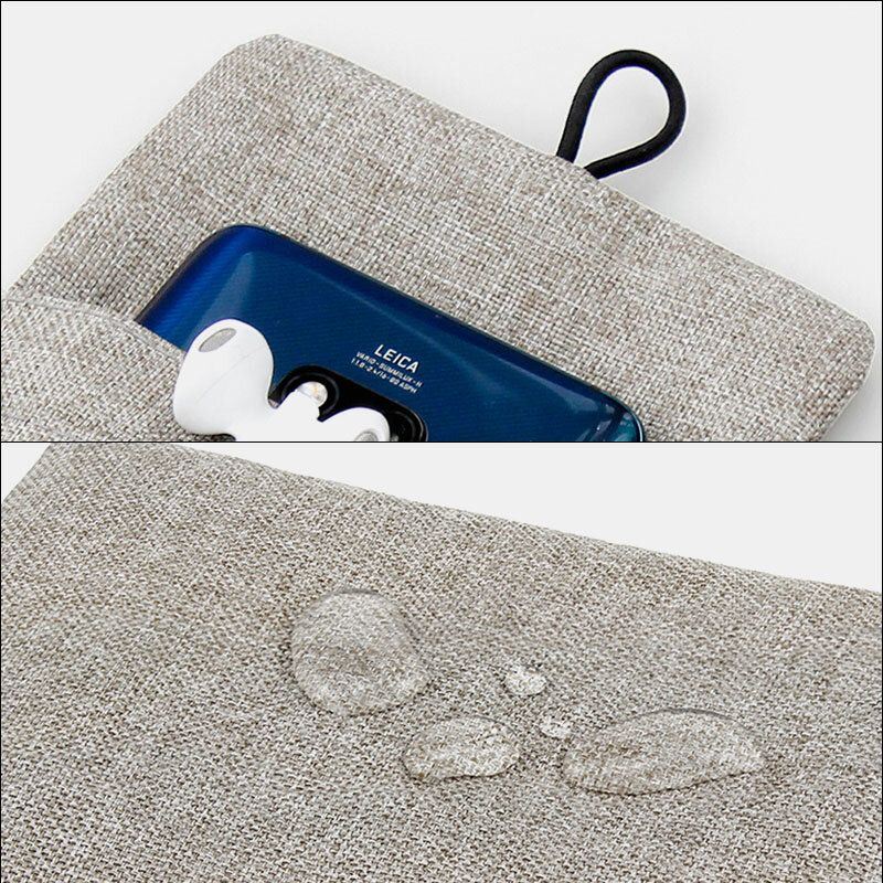 Miesten Unisex Oxford Pu Nahka Kannettava Pölytiivis Vedenpitävä Mobile Power Headset Laukku Puhelin Power Bank Säilytyslaukku Kytkinlaukut