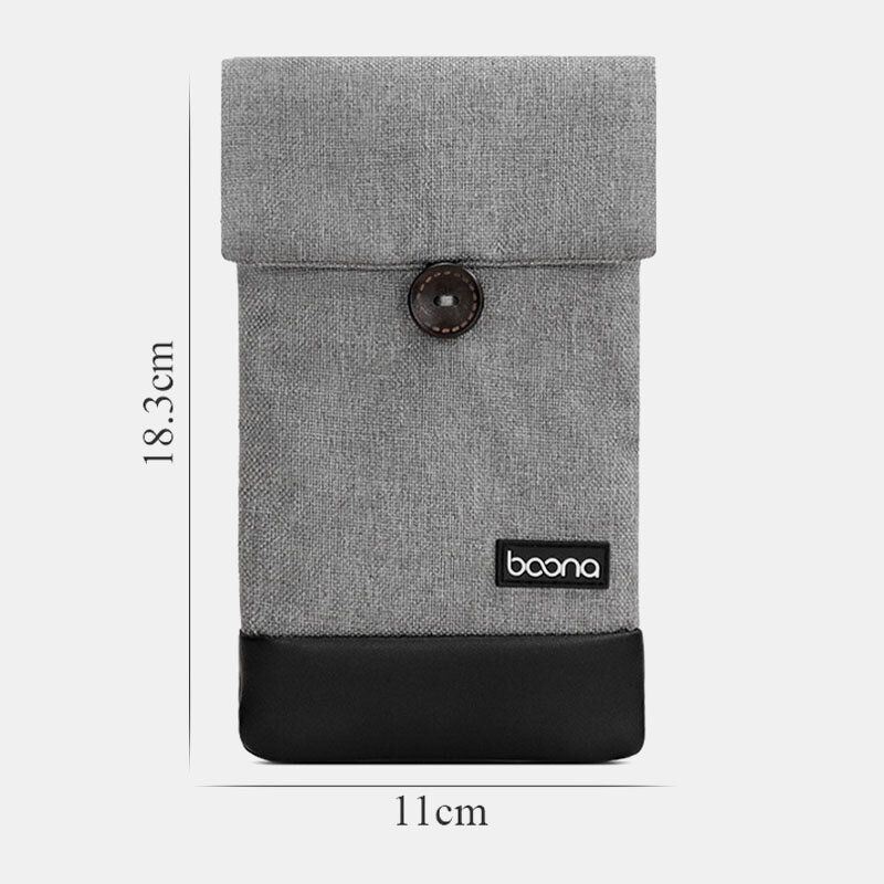 Miesten Unisex Oxford Pu Nahka Kannettava Pölytiivis Vedenpitävä Mobile Power Headset Laukku Puhelin Power Bank Säilytyslaukku Kytkinlaukut
