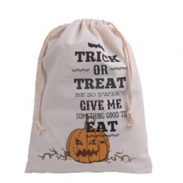 Naisten Halloween-laukku Kangasjuhlat Halloween-säkit Kiristysnyöri Karkkia Lahjakassi