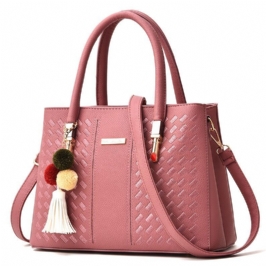 2 Päätaskua Naisten Pu-nahkainen Rento Käsilaukku Crossbody Laukku