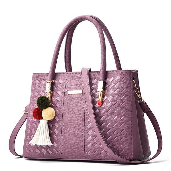 2 Päätaskua Naisten Pu-nahkainen Rento Käsilaukku Crossbody Laukku