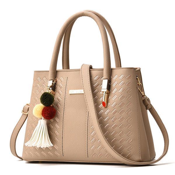 2 Päätaskua Naisten Pu-nahkainen Rento Käsilaukku Crossbody Laukku