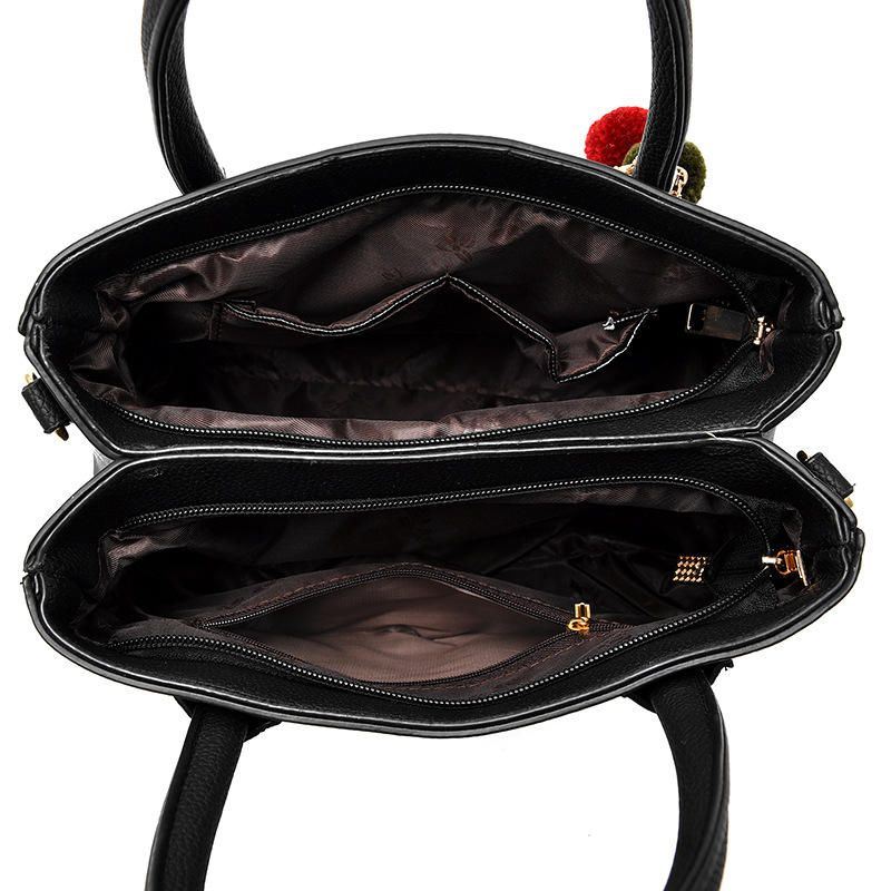 2 Päätaskua Naisten Pu-nahkainen Rento Käsilaukku Crossbody Laukku